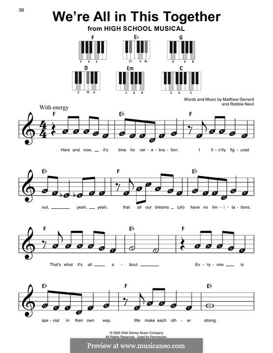 Vocal-instrumental version: Facil para o piano by Matthew Gerrard, Robbie Nevil