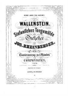 Wallenstein, Op.10: para piano de quadro mãos by Josef Gabriel Rheinberger