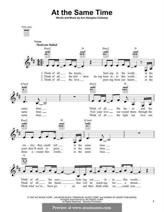 At the Same Time: para ukulele by Ann Hampton Callaway
