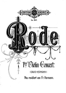 Violin Concerto No.1 in D Minor, Op.3: para violino by Pierre Rode