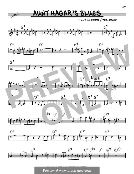 Aunt Hagar's Blues: melodia by William Christopher Handy