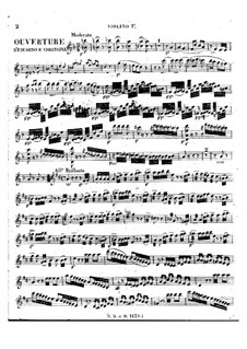 Eduardo e Cristina: Abertura - violino parte I by Gioacchino Rossini