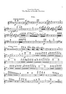 Overture: parte de flautas by Gioacchino Rossini