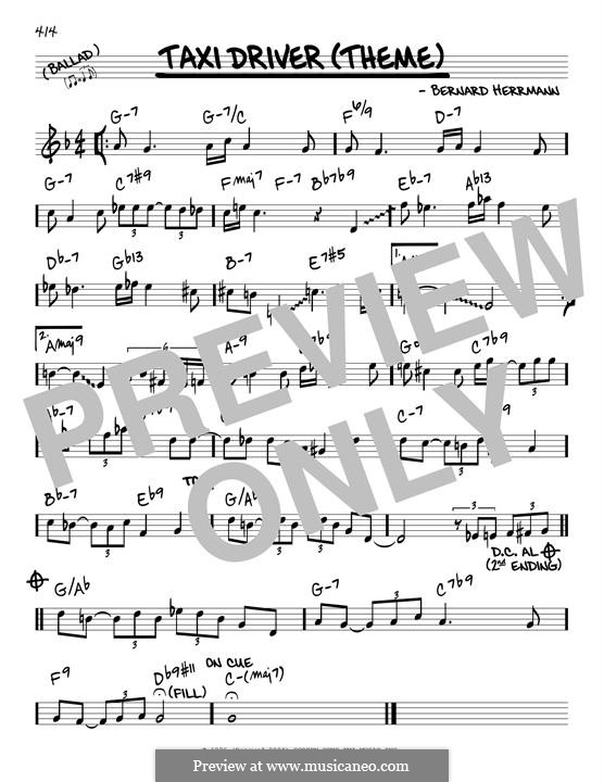 Taxi Driver (Theme): melodia by Bernard Herrmann