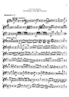 Overture: parte clarinetas by Gioacchino Rossini