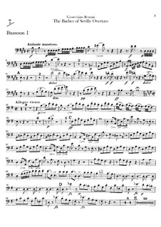 Overture: parte fagotes by Gioacchino Rossini