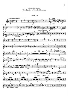 Overture: parte trompas by Gioacchino Rossini