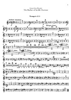 Overture: parte trompetas by Gioacchino Rossini