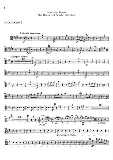 Overture: parte trombones by Gioacchino Rossini