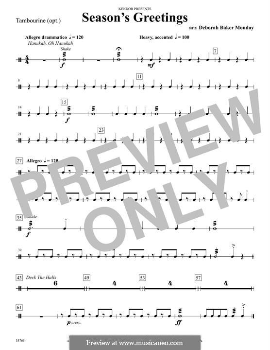 Season's Greetings: Percussion 2 part by Unknown (works before 1850)