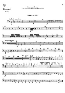 Overture: Parte percussão by Gioacchino Rossini