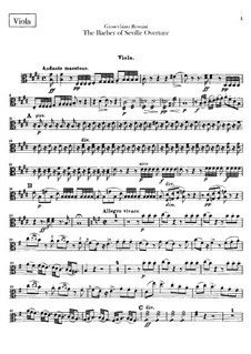 Overture: parte viola by Gioacchino Rossini