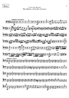 Overture: Parte contrabaixo by Gioacchino Rossini