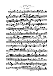 Le siège de Corinthe (The Siege of Corinth): Abertura - parte fagotes by Gioacchino Rossini