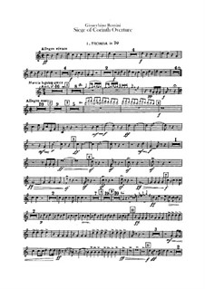 Le siège de Corinthe (The Siege of Corinth): abertura - parte para trompetas by Gioacchino Rossini
