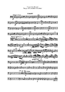 Le siège de Corinthe (The Siege of Corinth): abertura - para contrabaixo by Gioacchino Rossini