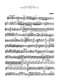 L'italiana in Algeri (The Italian Girl in Algiers): abertura - Oboes Parte by Gioacchino Rossini