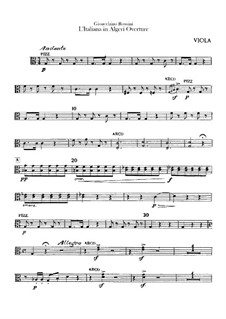 L'italiana in Algeri (The Italian Girl in Algiers): Abertura - parte viola by Gioacchino Rossini