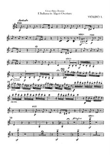 L'italiana in Algeri (The Italian Girl in Algiers): abertura - arte violinos by Gioacchino Rossini