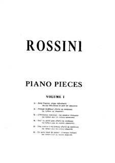 Piano Pieces: Volume I by Gioacchino Rossini