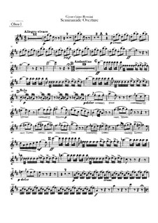 Semiramide: abertura - Oboes Parte by Gioacchino Rossini