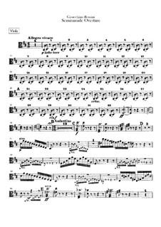 Semiramide: Abertura - parte viola by Gioacchino Rossini