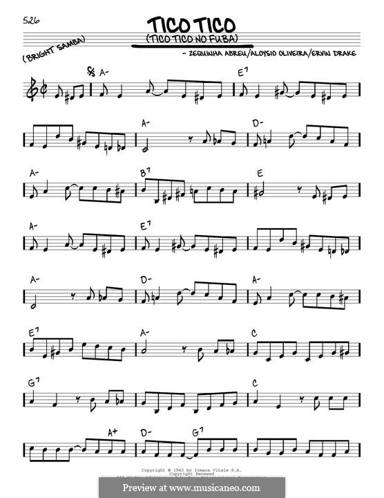 Tico-Tico no fubá: melodia by Zequinha de Abreu