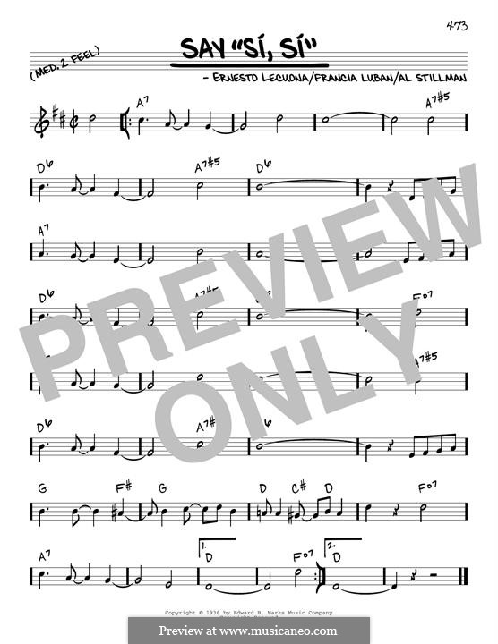 Say 'Si, Si' (Glen Miller): melodia by Ernesto Lecuona