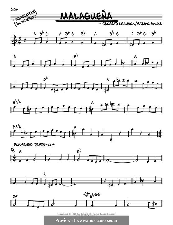 Malaguena: melodia by Ernesto Lecuona