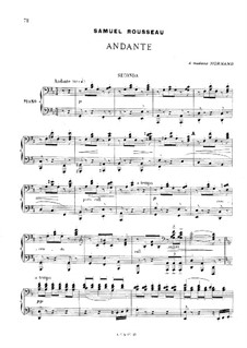 Andante in D Major for Piano Four Hands: Andante in D Major for Piano Four Hands by Samuel Alexandre Rousseau