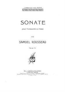 Sonata for Cello and Piano in A Minor: partitura by Samuel Alexandre Rousseau