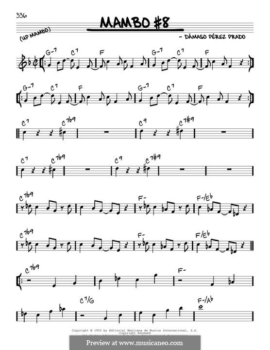 Mambo No.8: melodia by Dámaso Pérez Prado