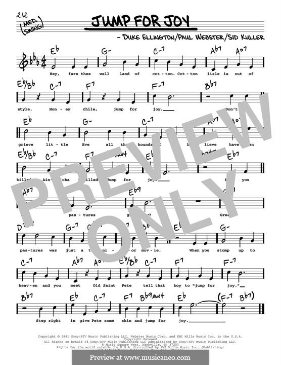 Jump for Joy (Duke Ellington): High voice by Paul Francis Webster, Sid Kuller