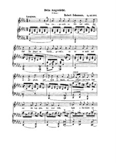 Songs and Romances, Op.127: No.2 Dein Angesicht (Thy Lovely Face) by Robert Schumann