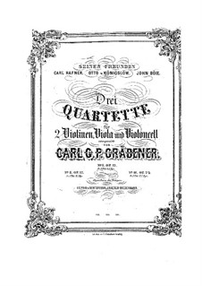 String Quartet No.3 in E Flat Major, Op.29: quarteto de cordas No 3 em E flat maior by Carl Georg Peter Grädener