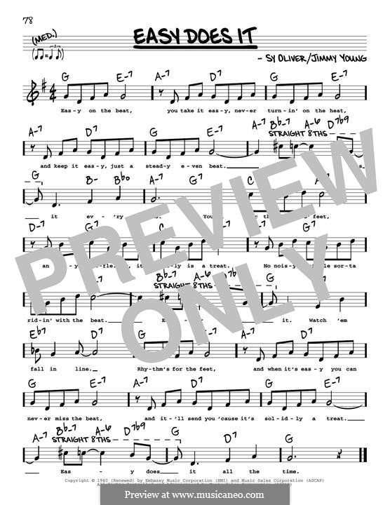 Easy Does It (Count Basie): High Voice by Jimmy Young, Sy Oliver