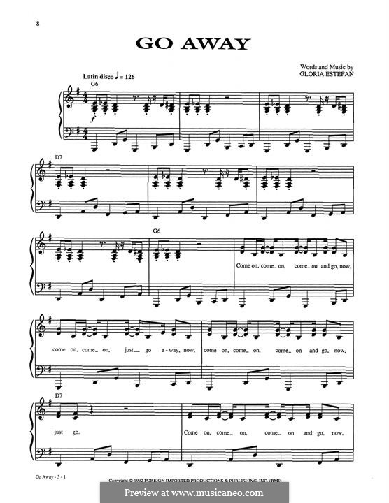 Go Away: Go Away by Gloria M. Estefan