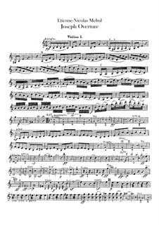 Joseph: Ouvertüre – Violinstimmen by Étienne Méhul