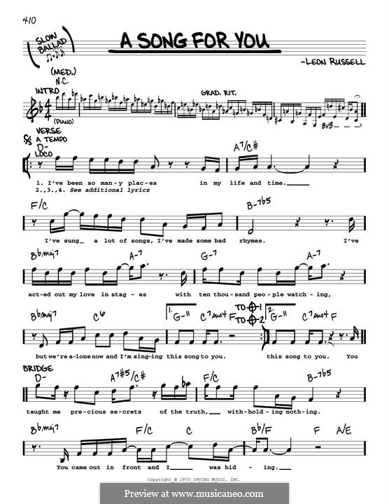 A Song for You: melodia by Leon Russell