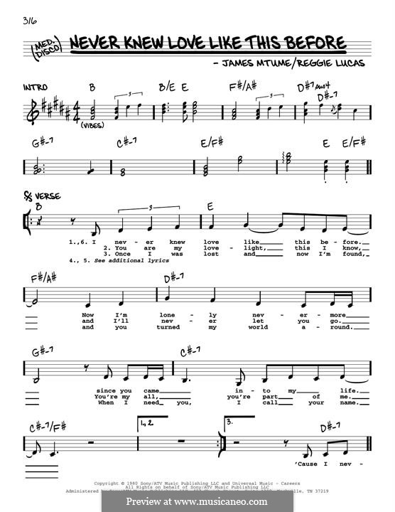 Never Knew Love Like This Before (Stephanie Mills) por R. Lucas em