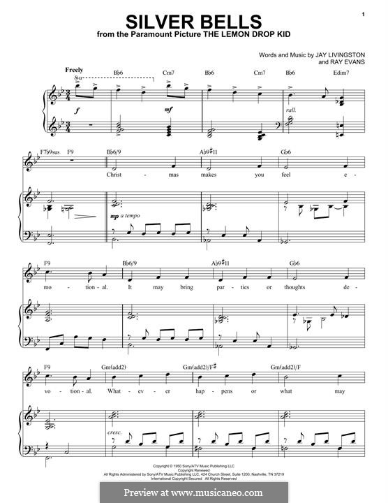Piano version: Jazz version by Jay Livingston, Raymond Evans