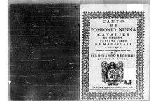 Madrigals: parte soprano by Pomponio Nenna