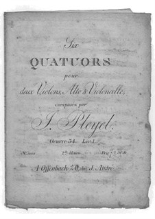Six String Quartets, Op.34: Quartetos No 1-3 by Ignaz Pleyel