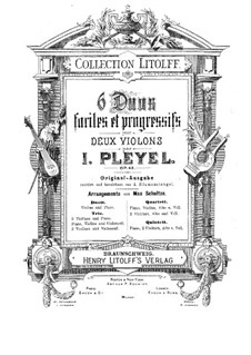 Six Little Duos for Two Violin, Op.48: partes by Ignaz Pleyel