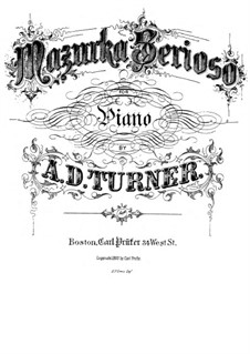 Mazurka serioso: Mazurka serioso by Alfred Dudley Turner
