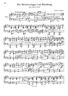 At the Peaceful Hearth: Partitura Piano-vocal by Richard Wagner