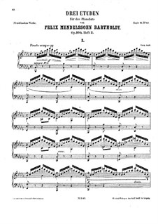Three Etudes, Op.104b: set completo by Felix Mendelssohn-Bartholdy