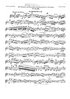 Concert Piece for Clarinet, Basset Horn and Piano No.1, Op.113: parte clarinete by Felix Mendelssohn-Bartholdy