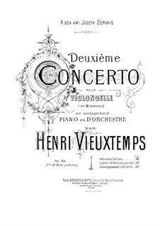 Cello Concerto No.2, Op.50: Score by Henri Vieuxtemps