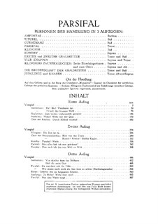 Fragments: ato I by Richard Wagner